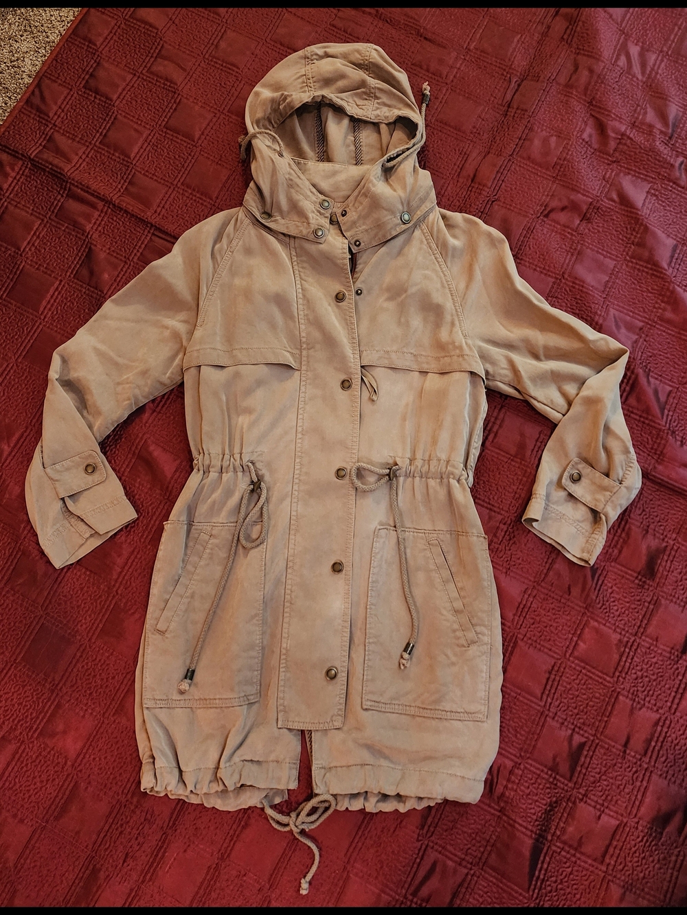 Women’s Hooded MARREKECH Drawstring Anorak Jacket - Beige